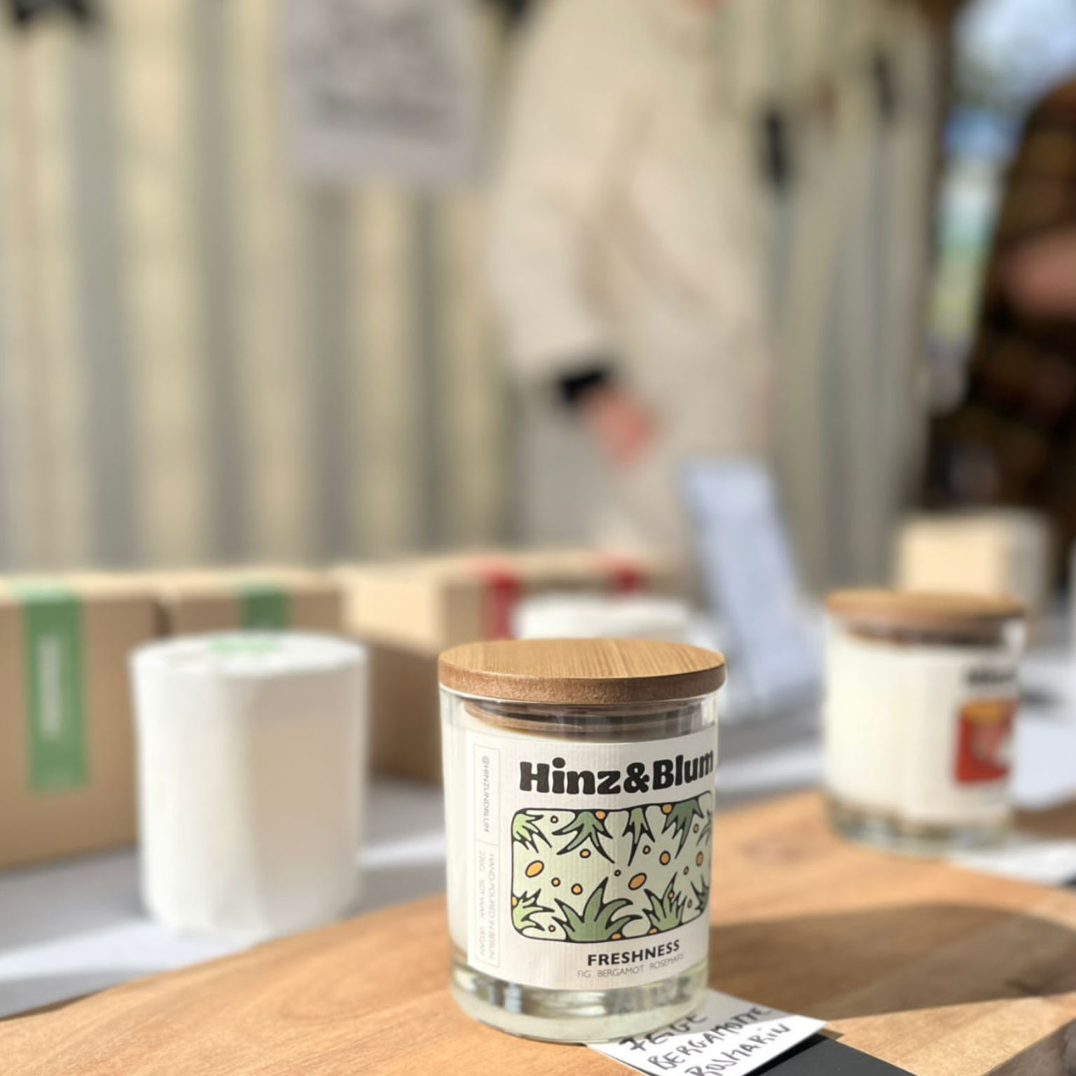 Hinz & Blum Duftkerze Freshness auf dem Vegan Sundays Market Berlin